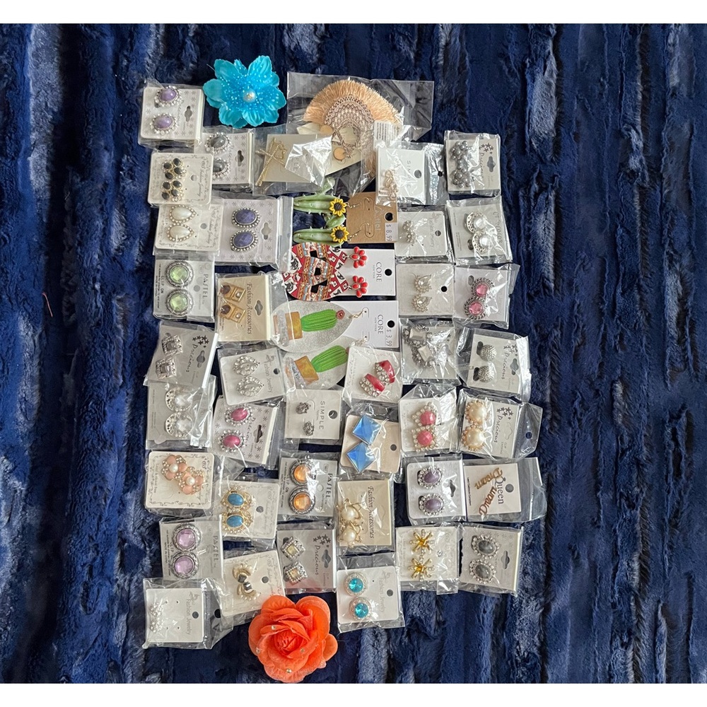 NEW NEW 40 plus in group of NEW earrings